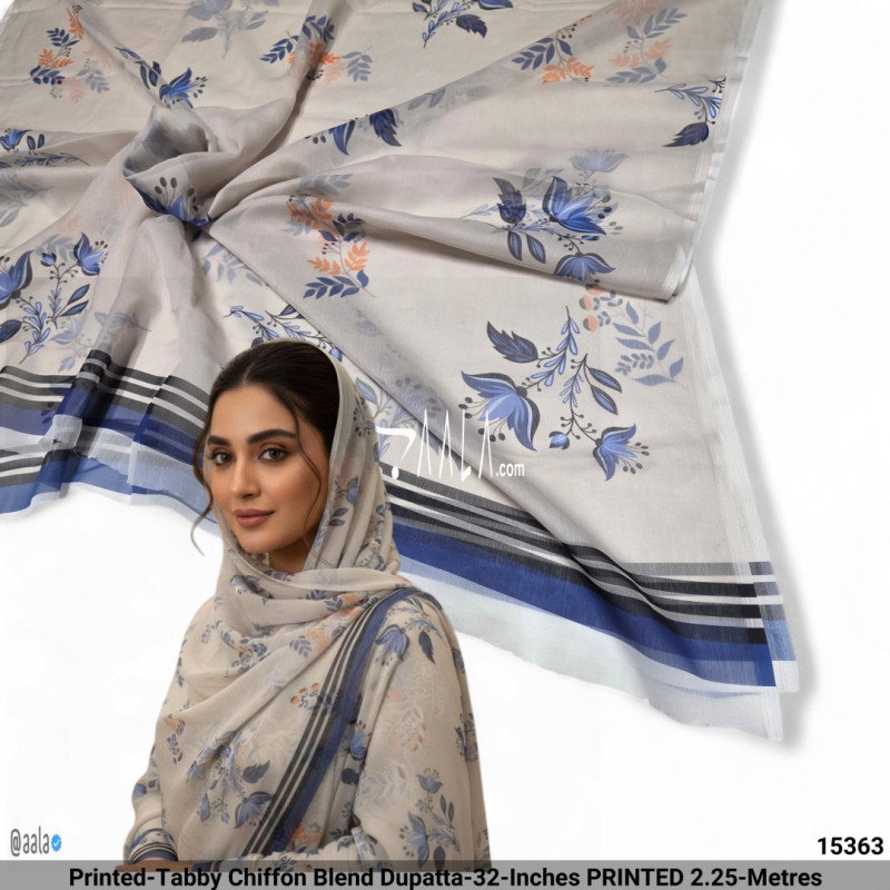 Printed-Tabby Chiffon Blend Dupatta-32-Inches PRINTED 2.25-Metres