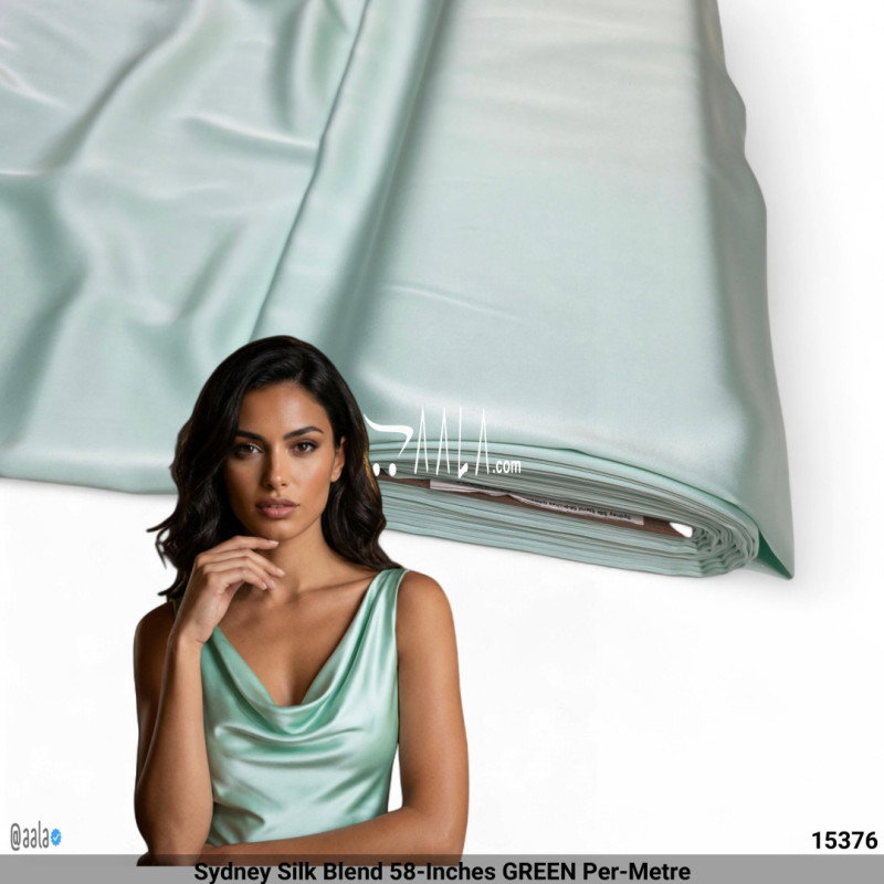 Sydney Silk Blend 58-Inches GREEN Per-Metre