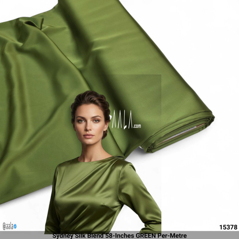 Sydney Silk Blend 58-Inches GREEN Per-Metre