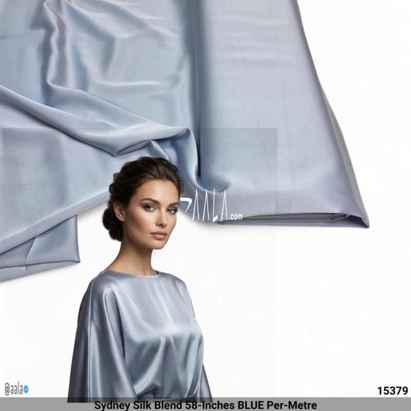 Sydney Silk Blend 58-Inches BLUE Per-Metre
