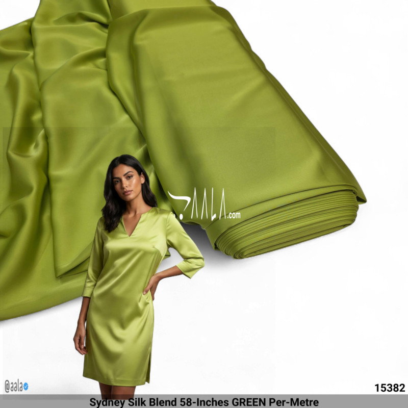 Sydney Silk Blend 58-Inches GREEN Per-Metre
