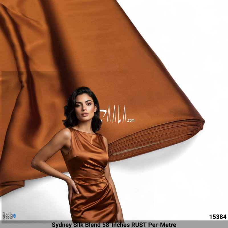 Sydney Silk Blend 58-Inches RUST Per-Metre