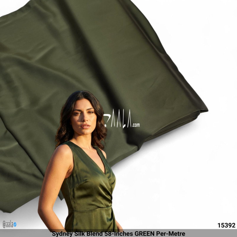 Sydney Silk Blend 58-Inches GREEN Per-Metre