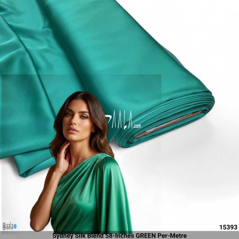 Sydney Silk Blend 58-Inches GREEN Per-Metre
