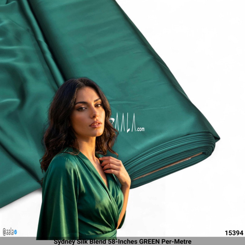 Sydney Silk Blend 58-Inches GREEN Per-Metre