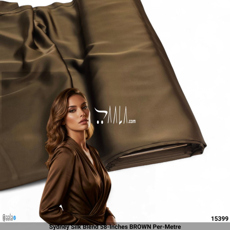Sydney Silk Blend 58-Inches BROWN Per-Metre