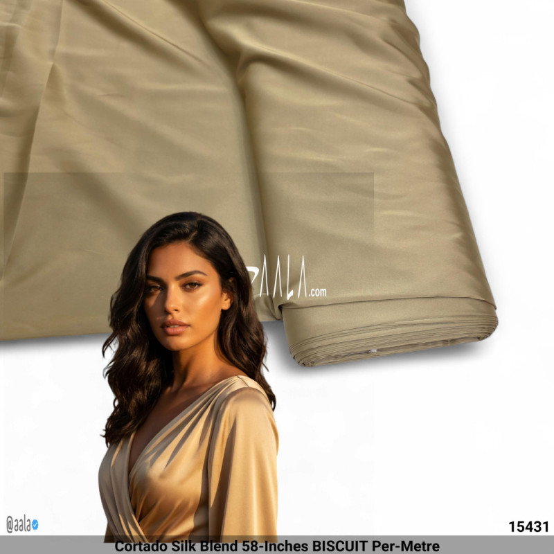 Cortado Silk Blend 58-Inches BISCUIT Per-Metre