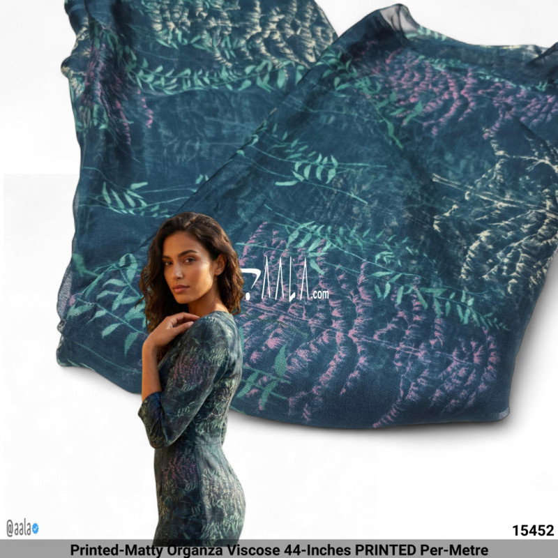 Printed-Matty Organza Viscose 44-Inches PRINTED Per-Metre