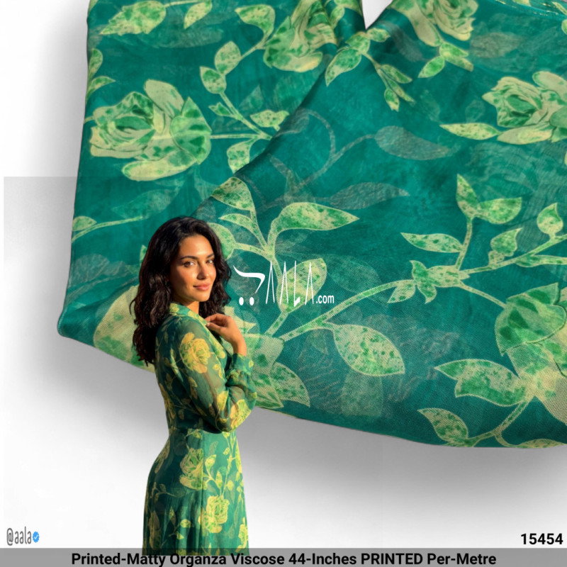 Printed-Matty Organza Viscose 44-Inches PRINTED Per-Metre