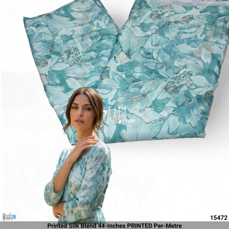 Printed Silk Blend 44-Inches PRINTED Per-Metre