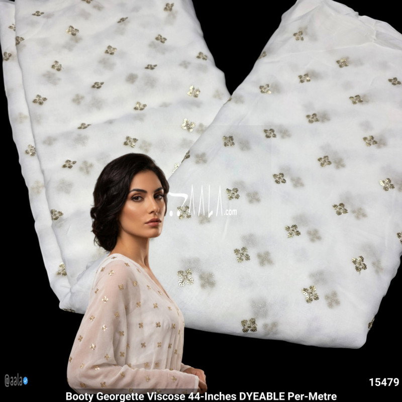 Booty Georgette Viscose 44-Inches DYEABLE Per-Metre