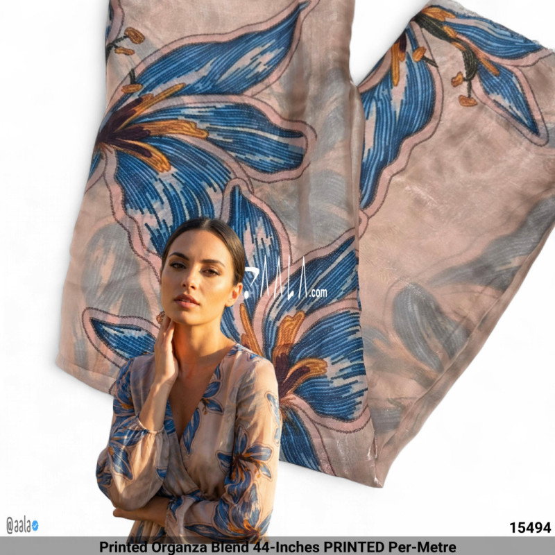 Printed Organza Blend 44-Inches PRINTED Per-Metre