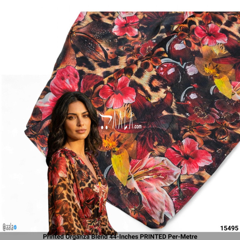 Printed Organza Blend 44-Inches PRINTED Per-Metre