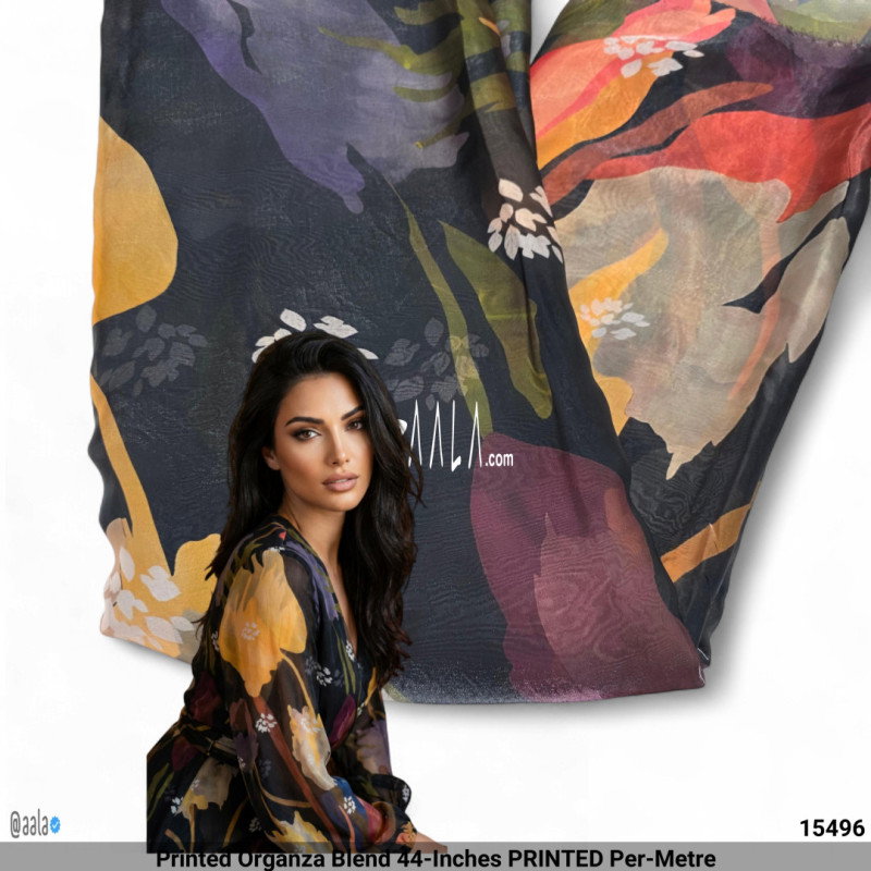 Printed Organza Blend 44-Inches PRINTED Per-Metre
