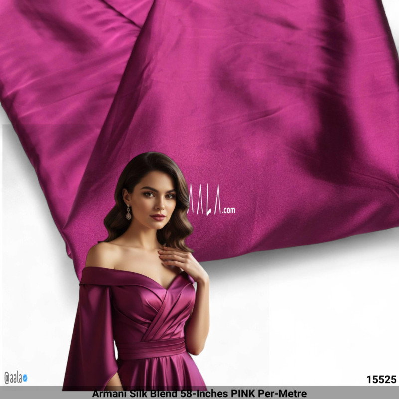Armani Silk Blend 58-Inches PINK Per-Metre
