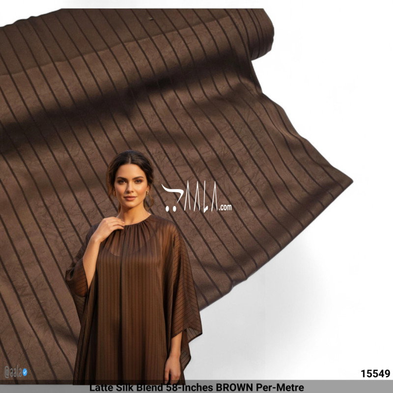 Latte Silk Blend 58-Inches BROWN Per-Metre
