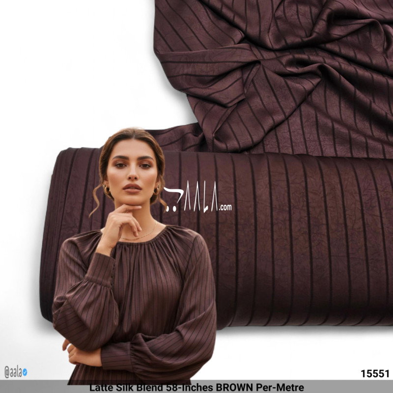 Latte Silk Blend 58-Inches BROWN Per-Metre