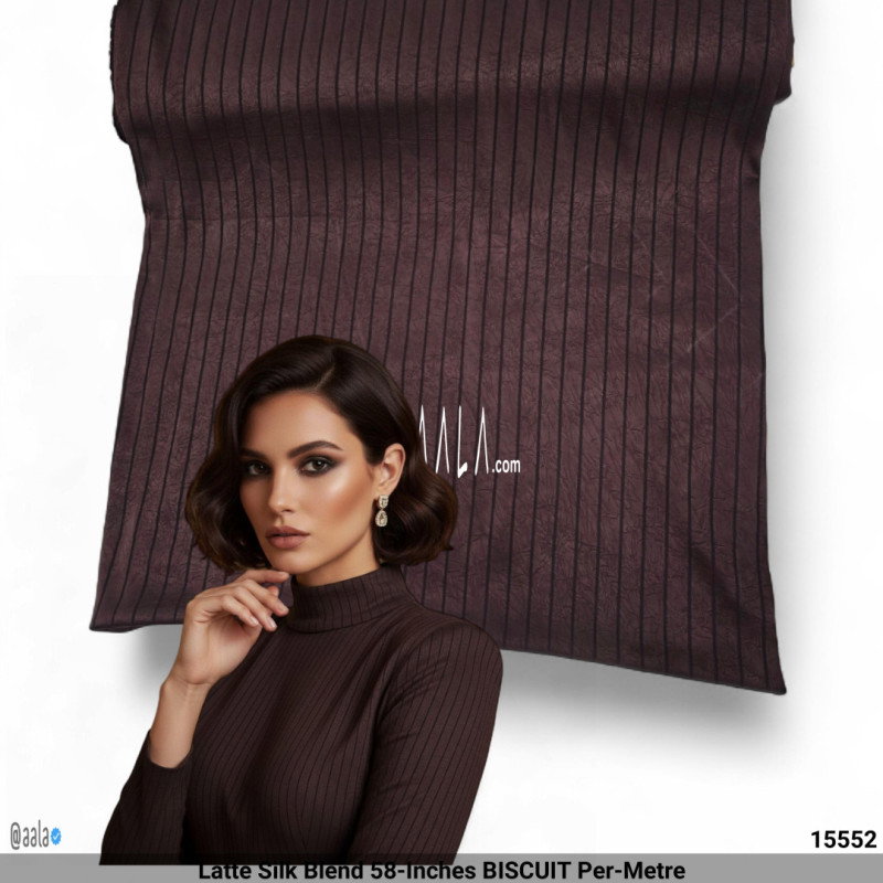 Latte Silk Blend 58-Inches BISCUIT Per-Metre