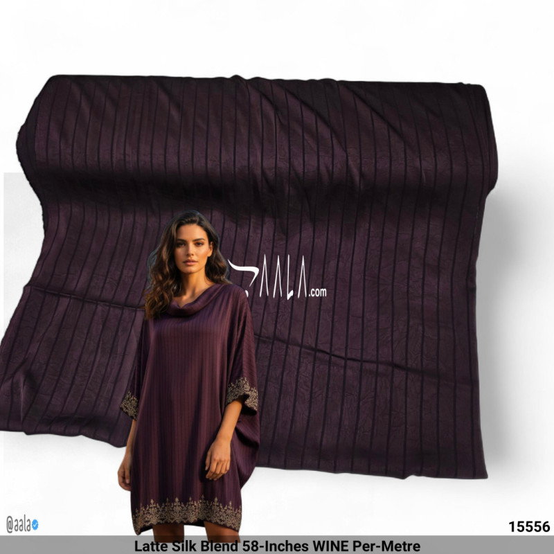 Latte Silk Blend 58-Inches WINE Per-Metre