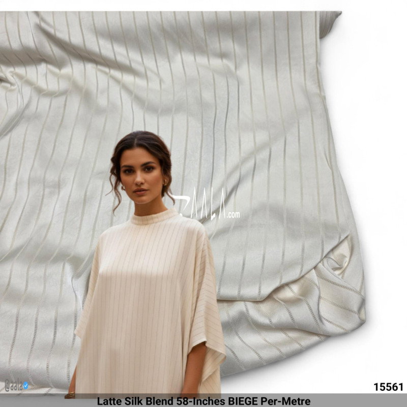Latte Silk Blend 58-Inches BIEGE Per-Metre