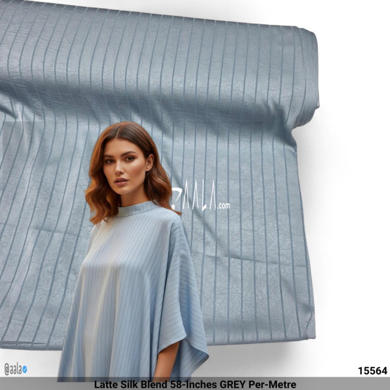 Latte Silk Blend 58-Inches GREY Per-Metre
