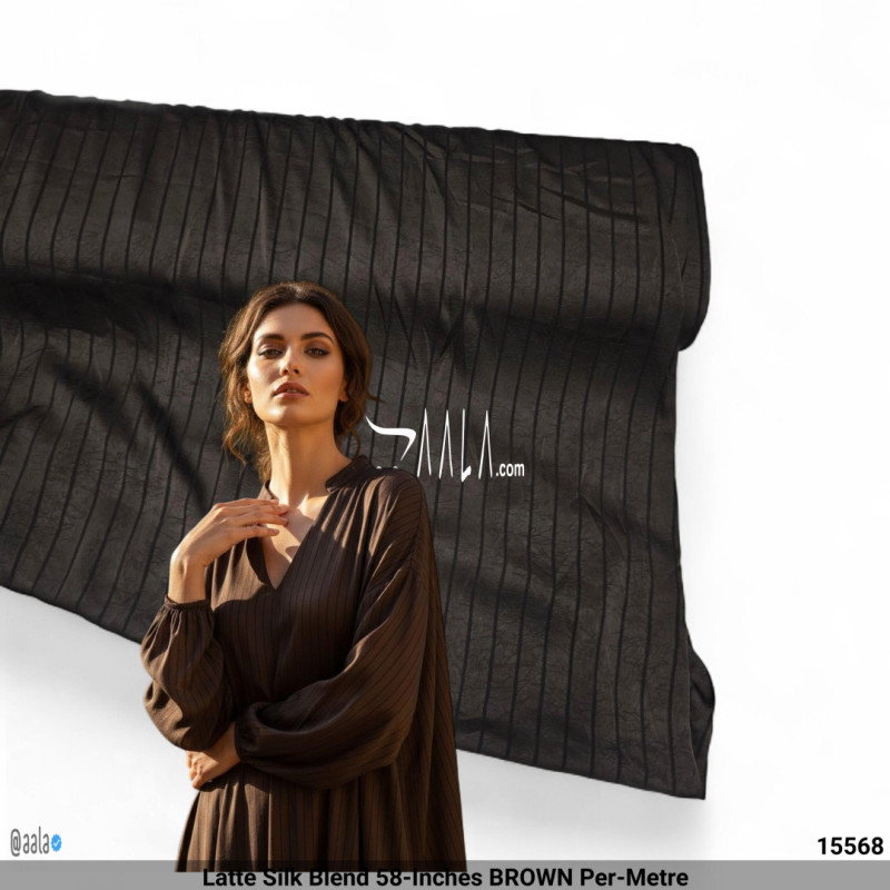 Latte Silk Blend 58-Inches BROWN Per-Metre