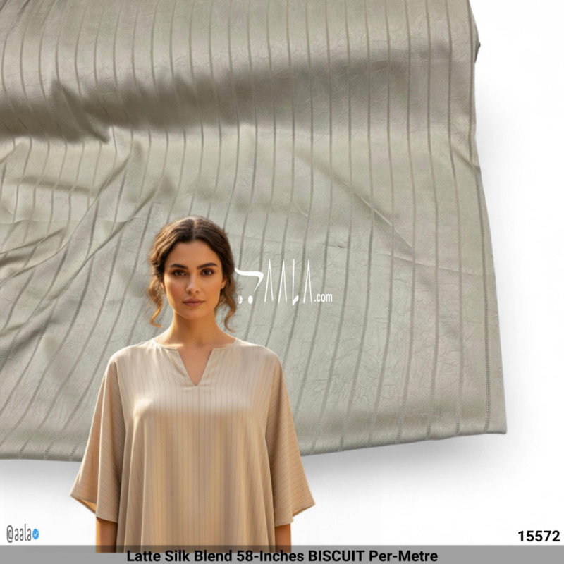 Latte Silk Blend 58-Inches BISCUIT Per-Metre