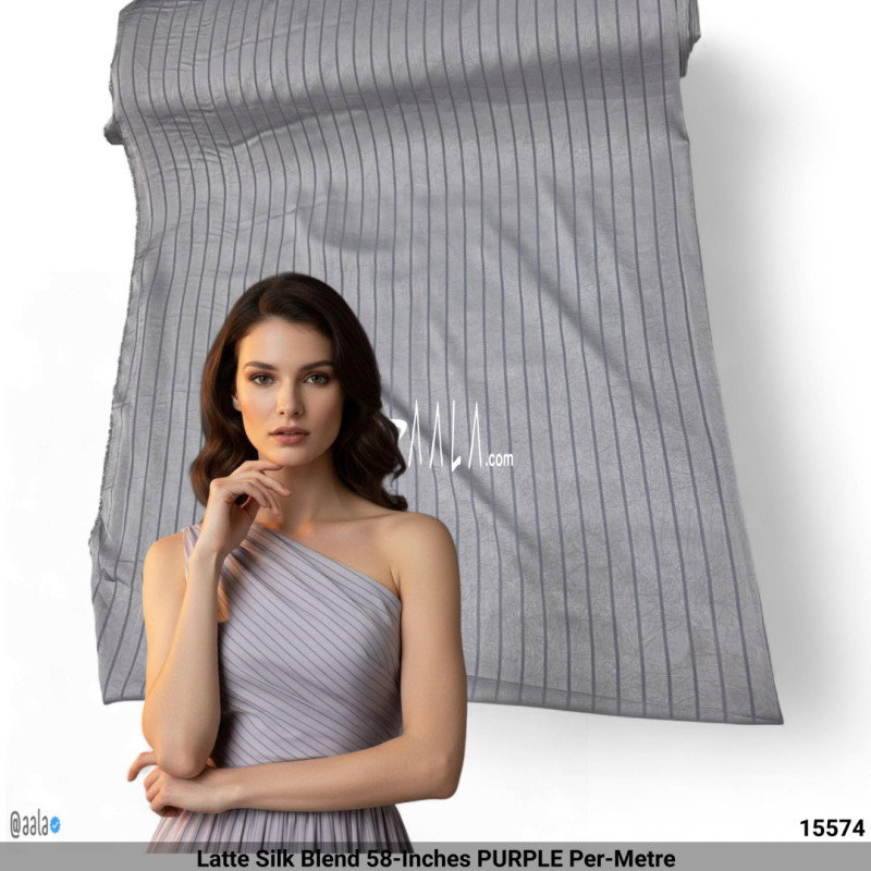 Latte Silk Blend 58-Inches PURPLE Per-Metre