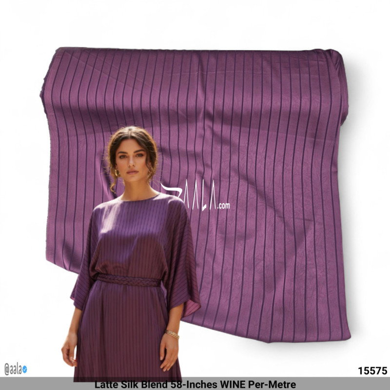 Latte Silk Blend 58-Inches WINE Per-Metre