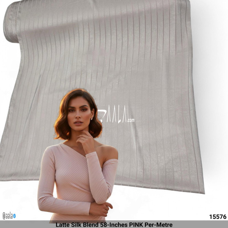 Latte Silk Blend 58-Inches PINK Per-Metre