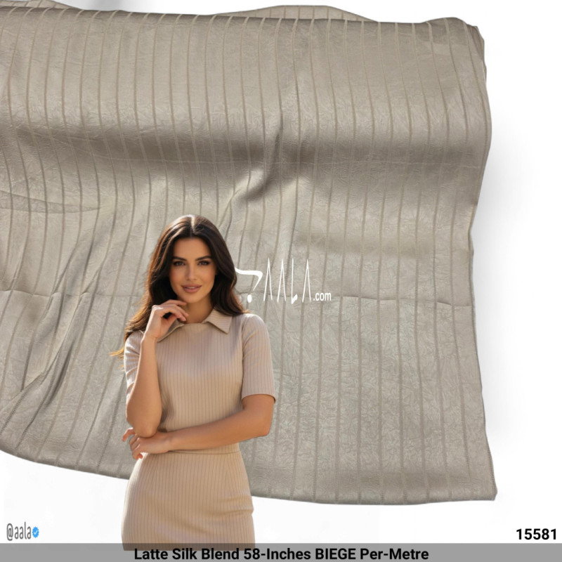 Latte Silk Blend 58-Inches BIEGE Per-Metre