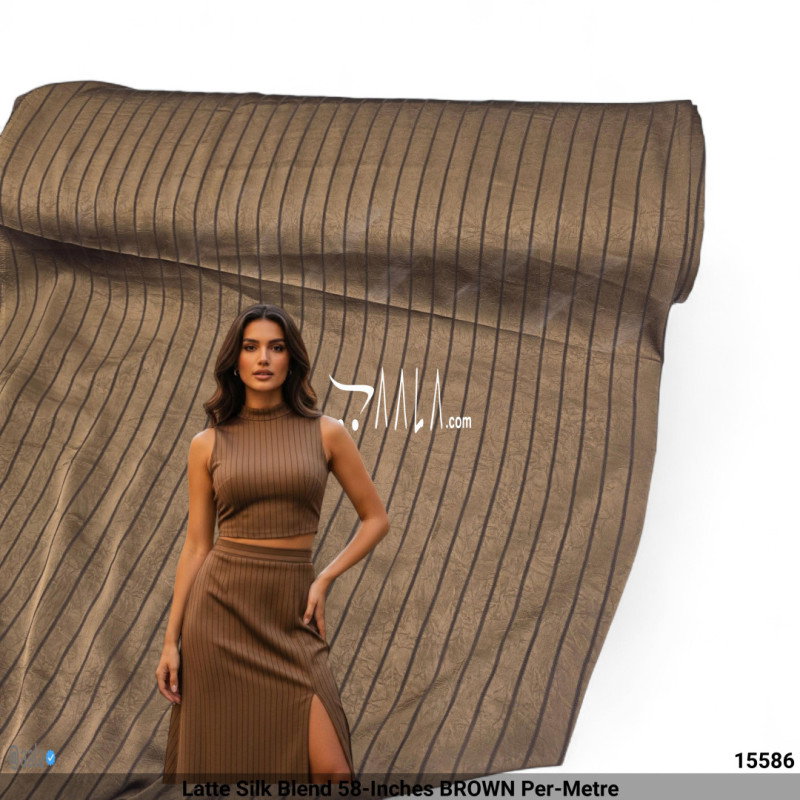 Latte Silk Blend 58-Inches BROWN Per-Metre