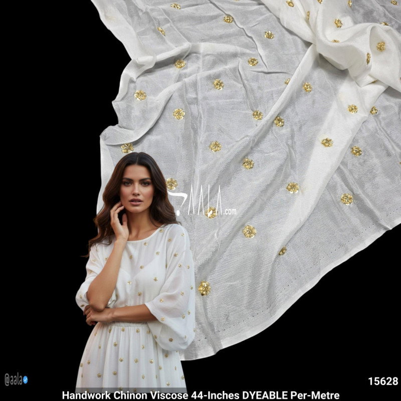 Handwork Chinon Viscose 44-Inches DYEABLE Per-Metre