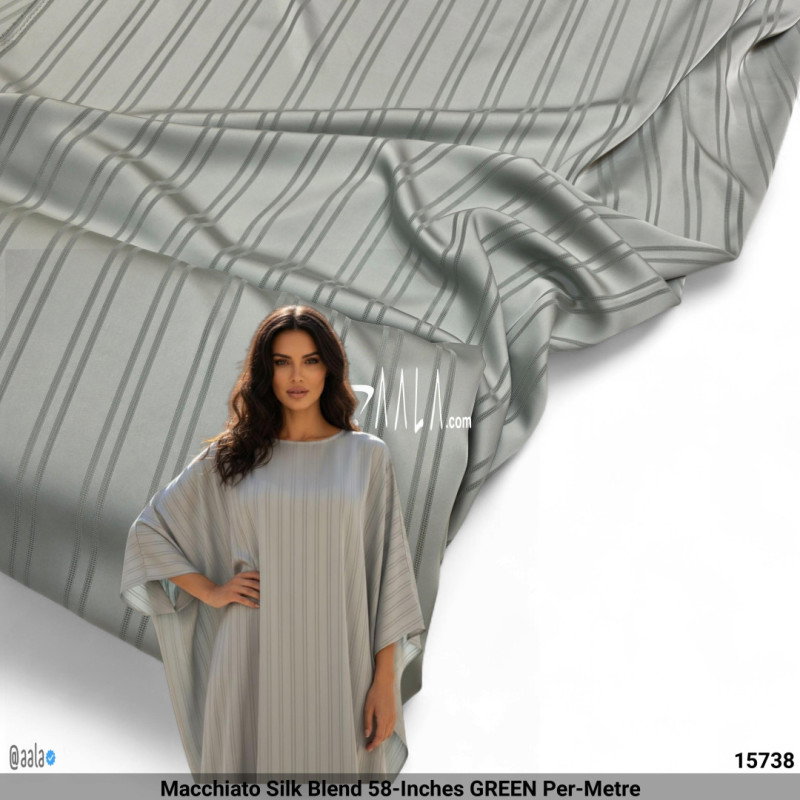 Macchiato Silk Blend 58-Inches GREEN Per-Metre
