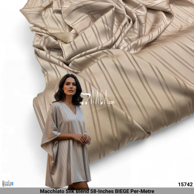 Macchiato Silk Blend 58-Inches BIEGE Per-Metre