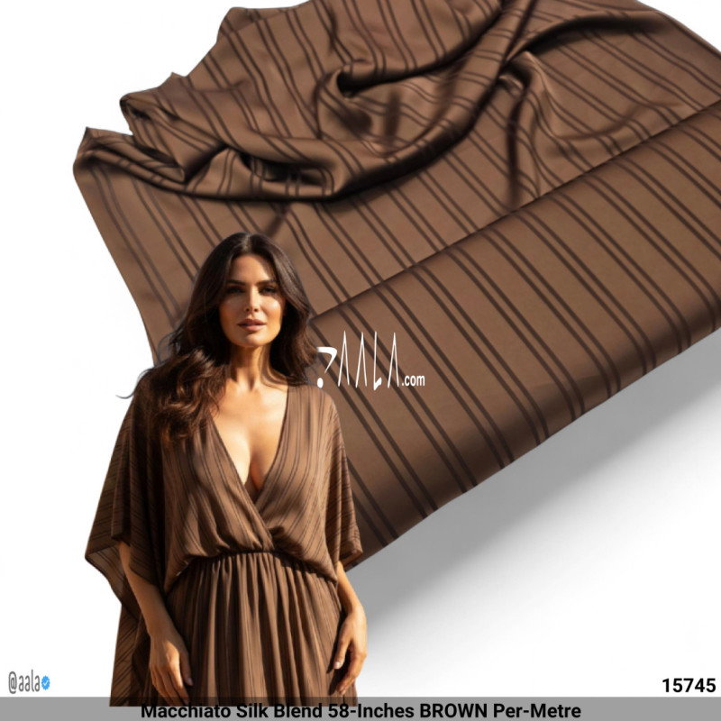 Macchiato Silk Blend 58-Inches BROWN Per-Metre