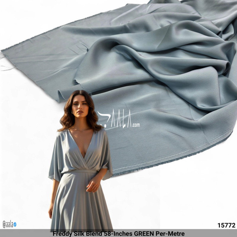 Freddy Silk Blend 58-Inches GREEN Per-Metre