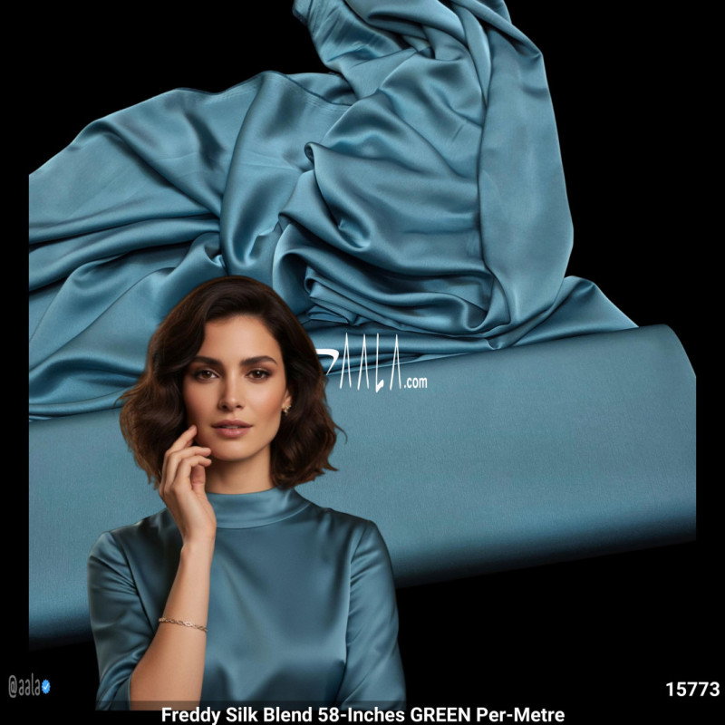 Freddy Silk Blend 58-Inches GREEN Per-Metre