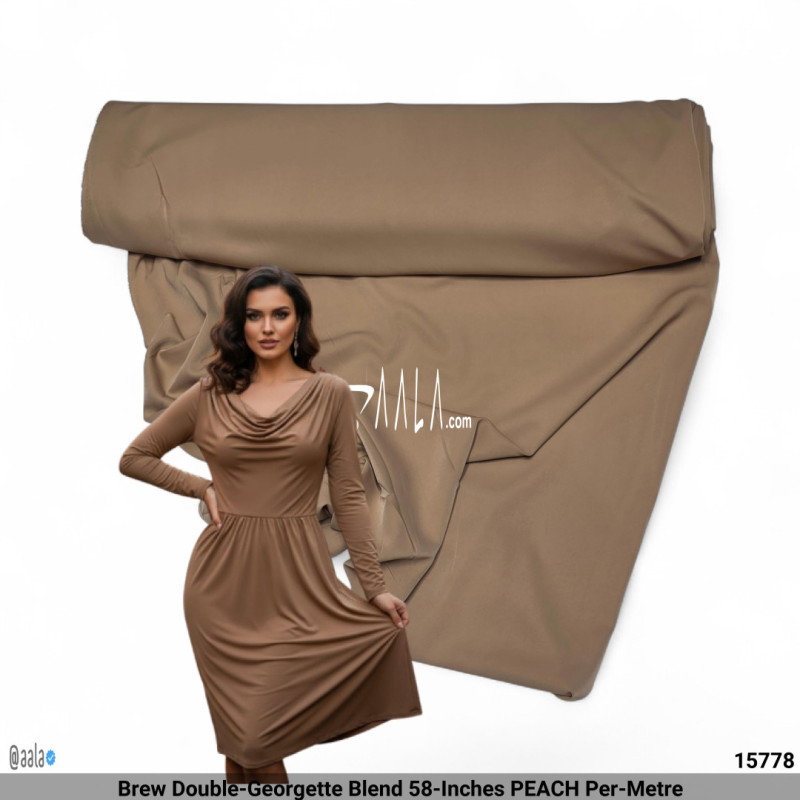 Brew Double-Georgette Blend 58-Inches PEACH Per-Metre
