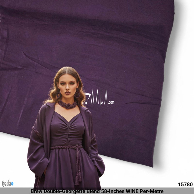 Brew Double-Georgette Blend 58-Inches WINE Per-Metre