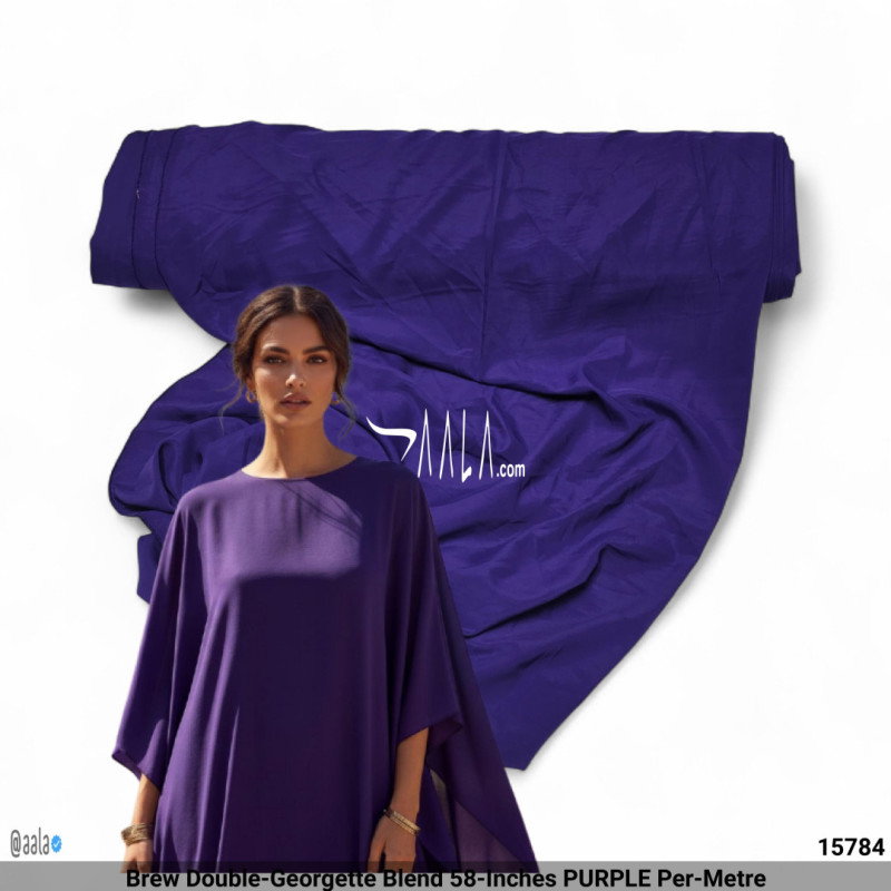 Brew Double-Georgette Blend 58-Inches PURPLE Per-Metre