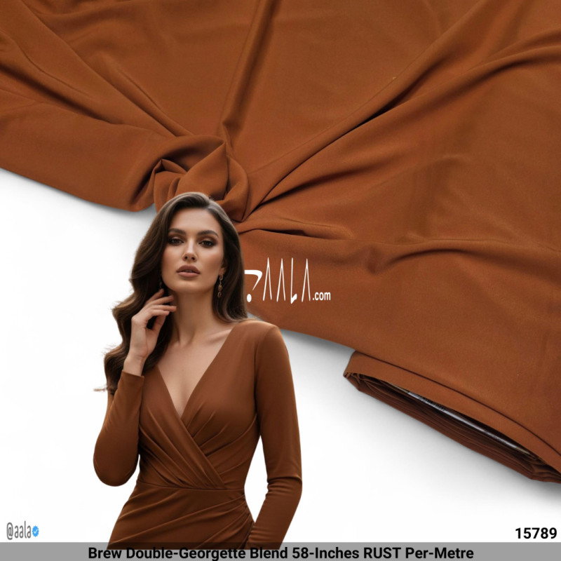 Brew Double-Georgette Blend 58-Inches RUST Per-Metre