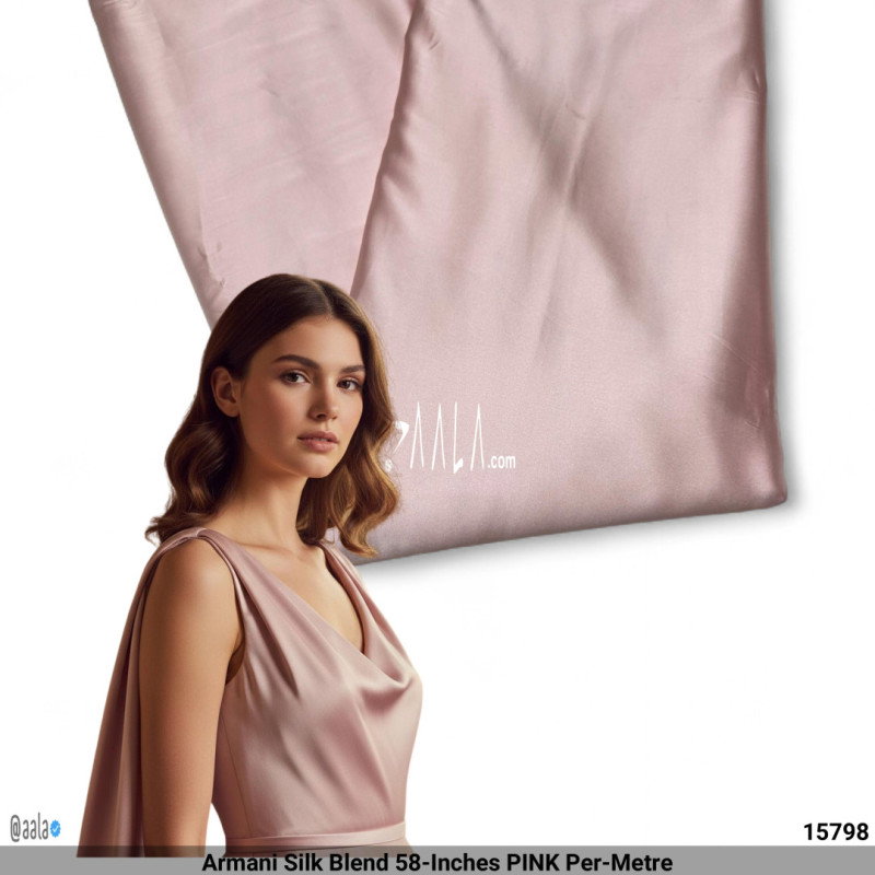 Armani Silk Blend 58-Inches PINK Per-Metre
