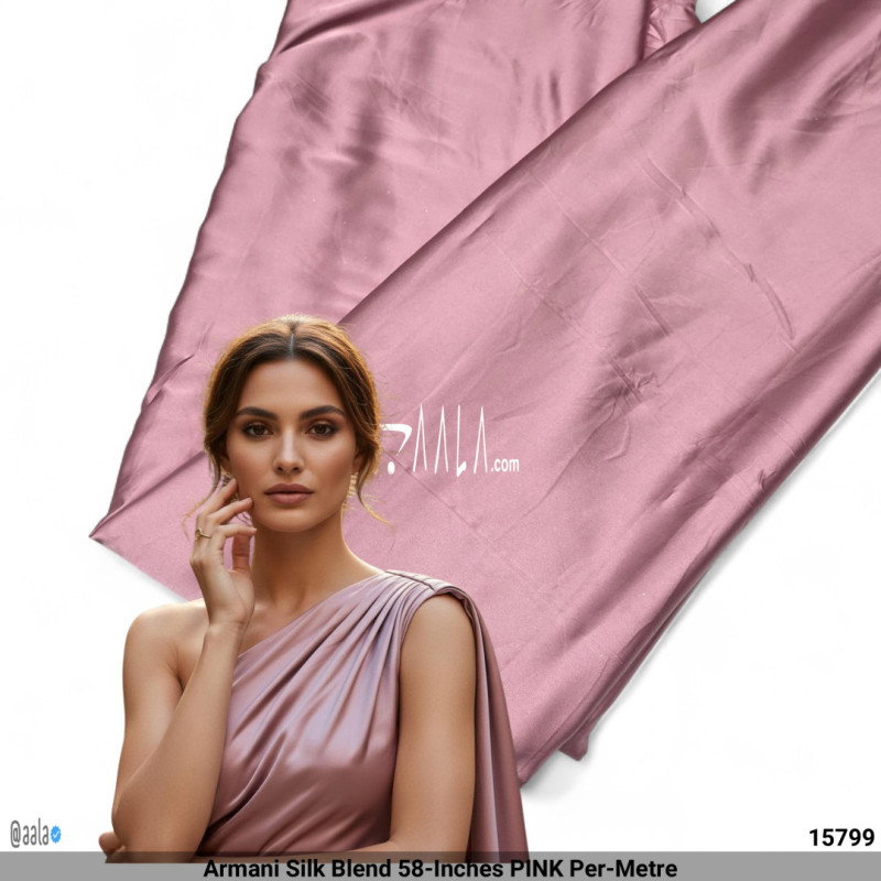 Armani Silk Blend 58-Inches PINK Per-Metre