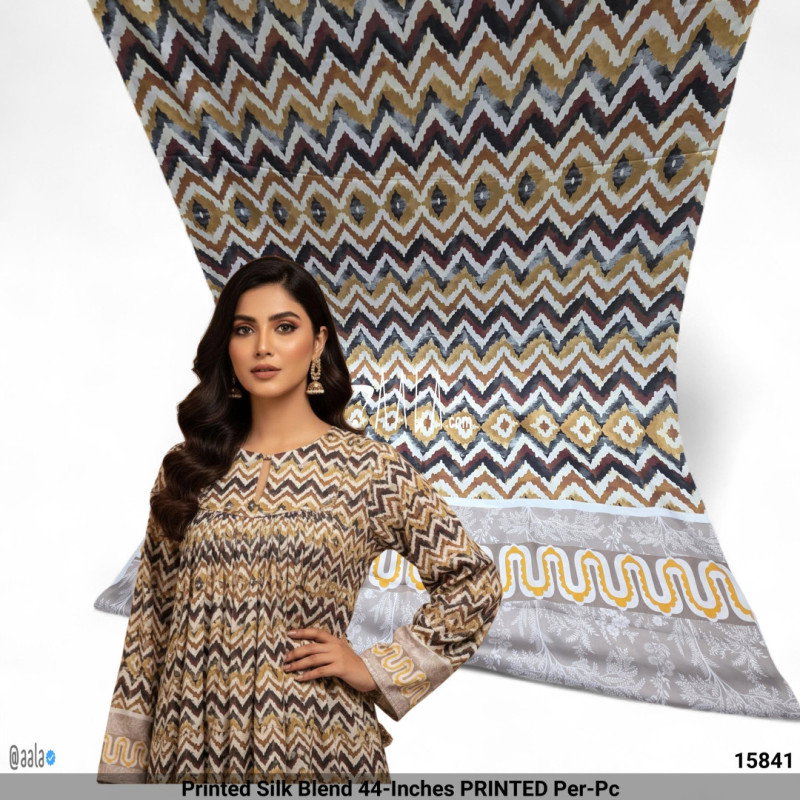 Printed Silk Blend 44-Inches PRINTED Per-Pc