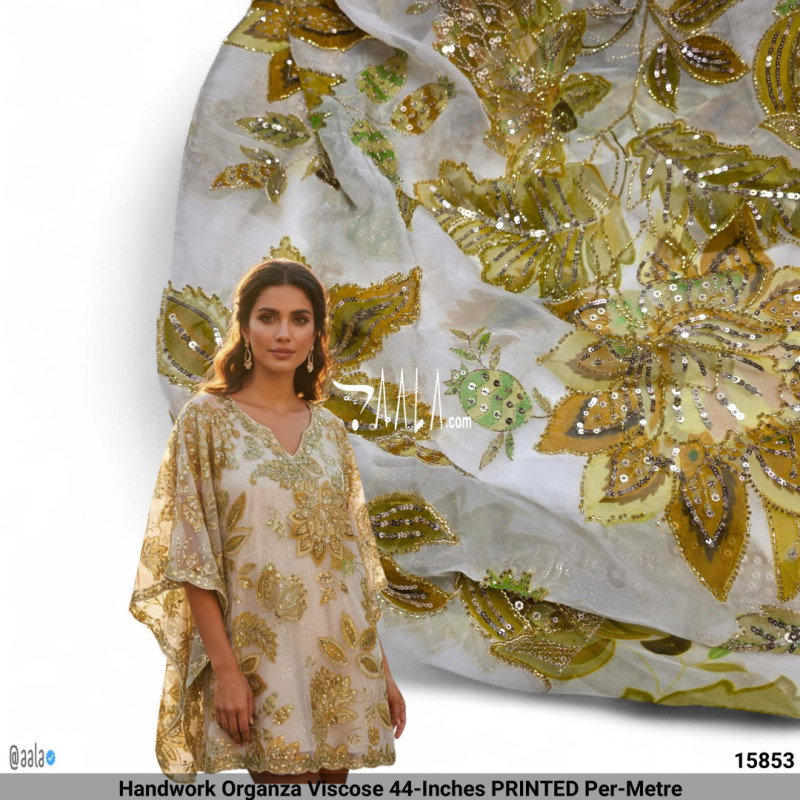 Handwork Organza Viscose 44-Inches PRINTED Per-Metre