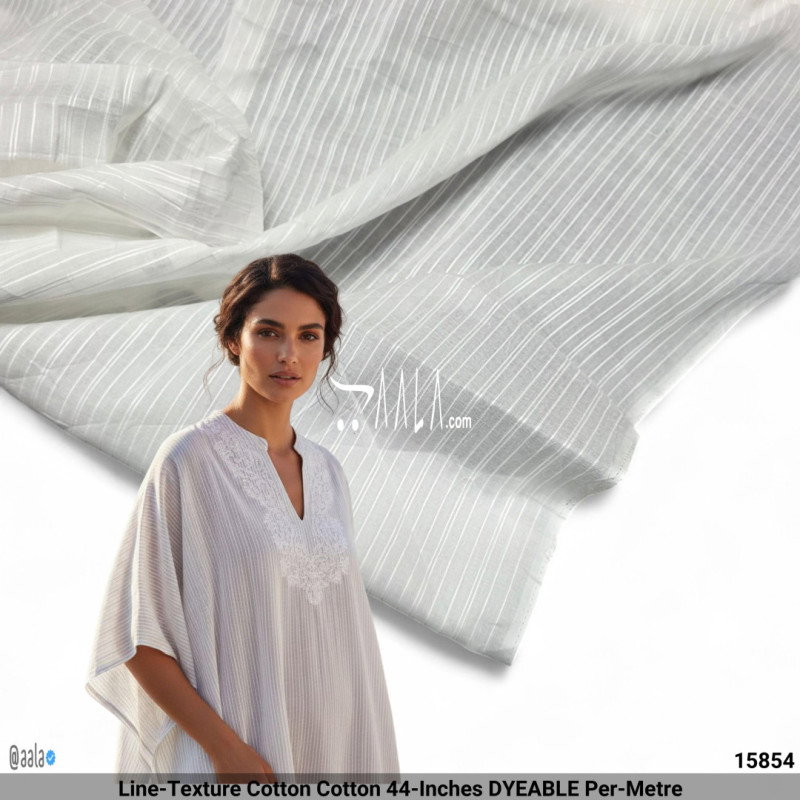 Line-Texture Cotton Cotton 44-Inches DYEABLE Per-Metre