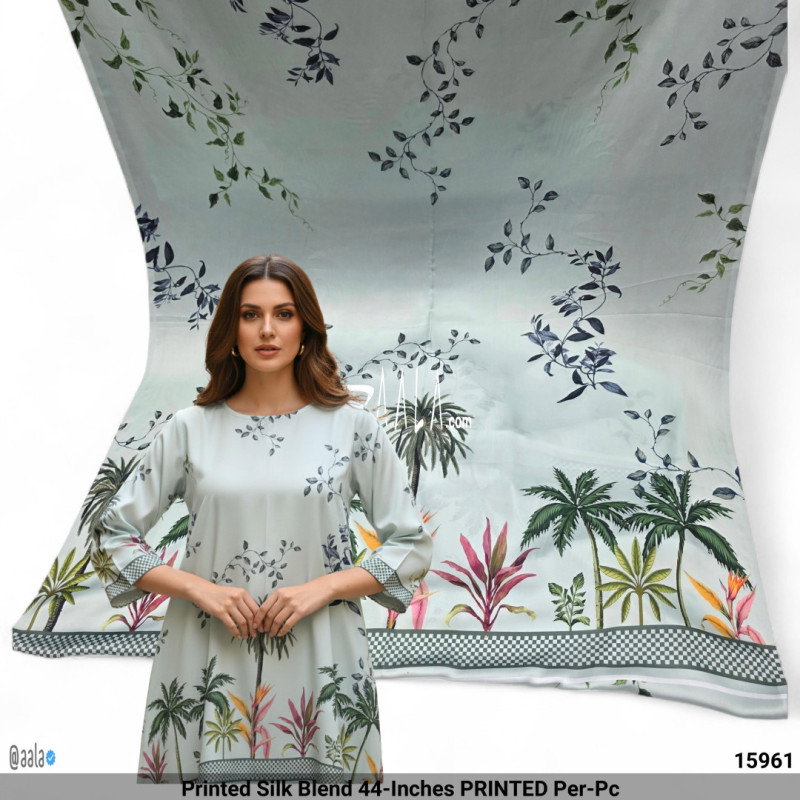Printed Silk Blend 44-Inches PRINTED Per-Pc