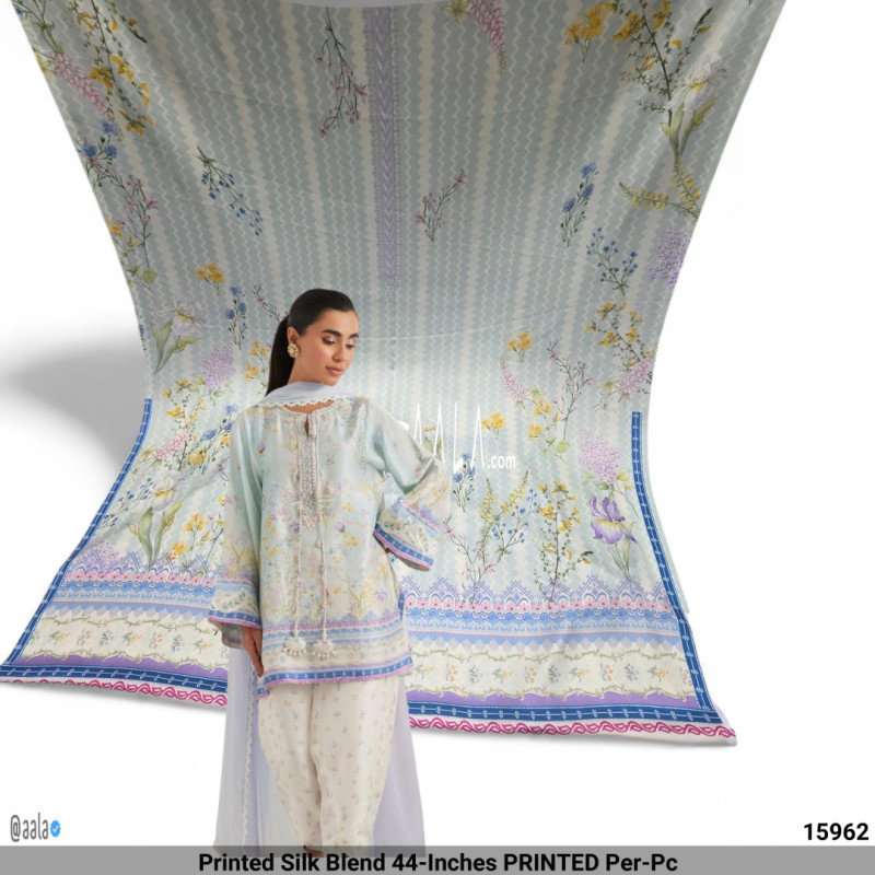 Printed Silk Blend 44-Inches PRINTED Per-Pc