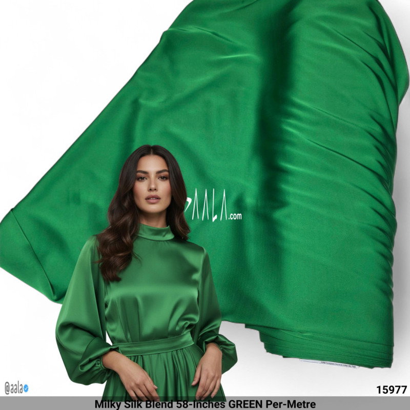Milky Silk Blend 58-Inches GREEN Per-Metre